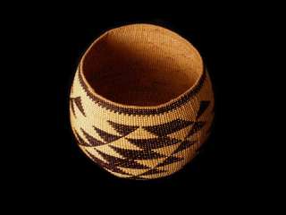 STUNNING Antique Native American Hupa Indian Basket, ca. 1900 1920 
