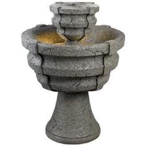    Kenroy Home Lucca Stone Finish Water Fountain Patio, Lawn & Garden