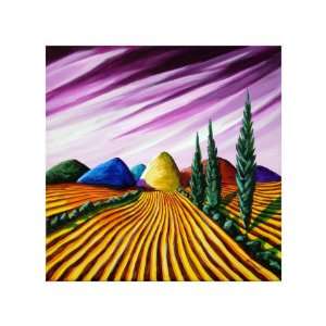 Amber Fields Under Lavender Skies Giclee Poster Print by 