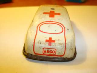 1930s ARGO Ambulance Tin Litho Car w/ Bell 4  