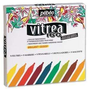  Pebeo Vitrea 160 Water Based Glass Paint Pens Set of 9 
