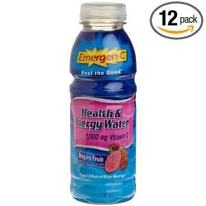 Emergen C Health & Energy Water Dragon Fruit, 16 Ounce Bottles (Pack 