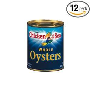 Chicken of the Sea Whole Oysters, 8 Ounce Cans (Pack of 12)  