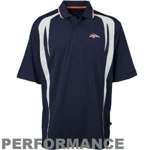 com Denver Broncos Navy Blue Field Classic Performance Enhanced Polo 