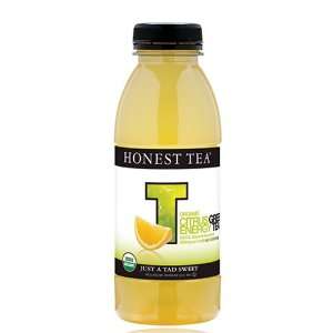 Honest Tea Citrus Green Energy Tea 16.9 Oz. Case of 12 USDA Certified 
