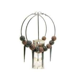 Hematite with Rose Gold Lady Gaga Paparazzi Basketball Wives Earring 