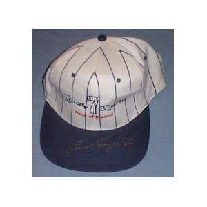   Slaughter Autographed Baseball Cap   Autographed MLB Helmets and Hats