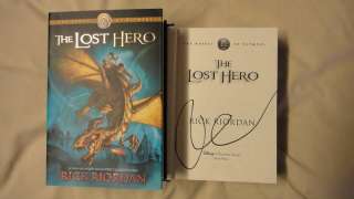 New Signed Rick Riordan The Lost Hero 1/1 HC DJ Book Heroes of Olympus 