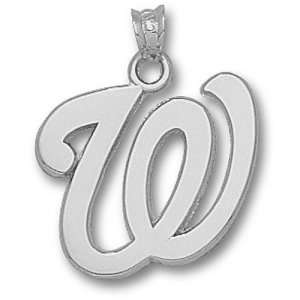  Washington Nationals MLB W 3/4 Pendant (Silver) Sports 