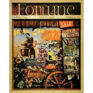  1940 July Fortune Cover Allen Saalburg Posters Stickers 