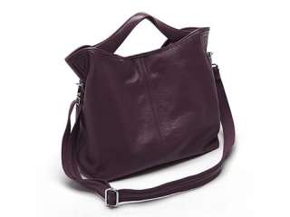 Fashion Womans Real Leather Shoulder Bags Handbags D17 Purple  