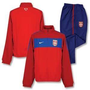    10 11 Serbia Woven Warm Up Suit   Red/Blue
