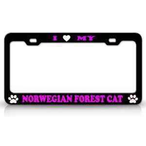 LOVE MY NORWEGIAN FOREST Cat Pet Animal High Quality STEEL /METAL 