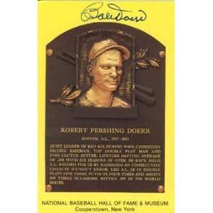  Bob Doerr Autograph/Signed Baseball HOF Plaque Sports 
