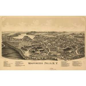  c1889 map of Wappingers Falls, NY