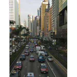  Busy Traffic on Gloucester Road, Wanchai, Hong Kong, China 