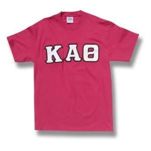  Kappa Alpha Theta Hot Pink Tee   White on Black Letters 