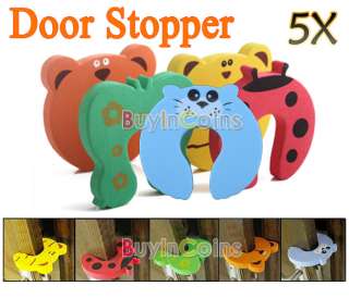5X Cute Baby Door Stopper Safety Finger Guard Protecto  