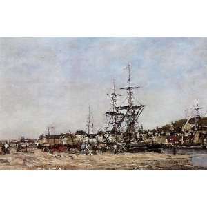   24x36 Inch, painting name Deauville the Docks, By Boudin Eugène