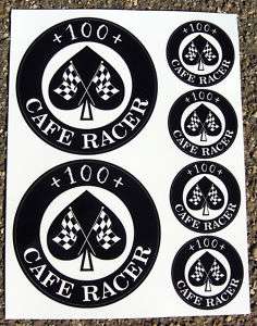 CAFE RACER Chequered Flag 100+ Ace stickers decals  
