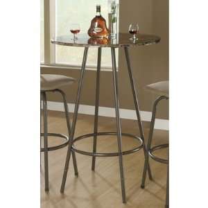   Monarch Cappuccino Marble Top Coffee Metal Bar Table