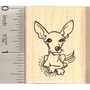  Tail Wagging Chihuahua Rubber Stamp Arts, Crafts & Sewing