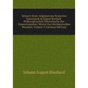   Mundart, Volume 3 (German Edition) Johann August Eberhard Books