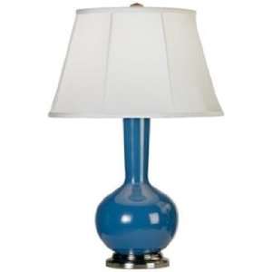  Robert Abbey Genie Silver and Blue Ceramic Table Lamp 