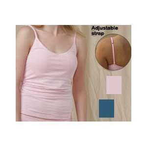   Camisole Shelf bra Tank Top Pink Cotton/spandex Camisole with Shelf