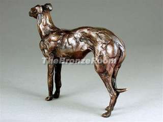 Solid Bronze GREYHOUND   PAUL JENKINS Sculpture SIGNED  