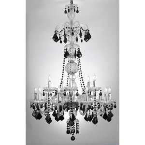  MURANO VENETIAN STYLE ALL CRYSTAL CHANDELIER WITH CRYSTAL 