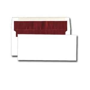  #10 Regular Envelope   24# White Wove   Red Foil Lined (4 