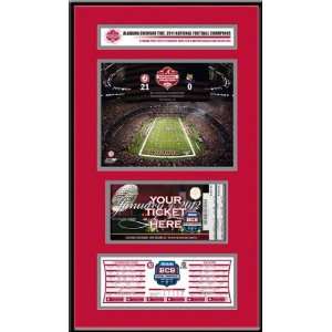   Crimson Tide 2011 BCS Champions Ticket Frame Jr.