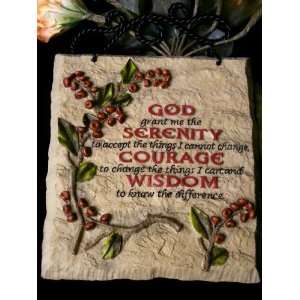  God, Serenity, Courage, Wisdom Wall Plaque