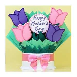 Mothers Day Tulips Cookie Bouquet   5 Piece  Grocery 