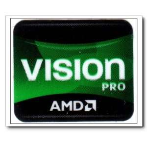 AMD CPU Vision PRO Logo Stickers Badge for Laptop and Desktop Case 