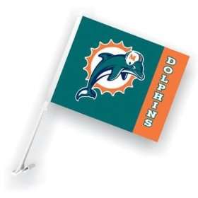  NFL Miami Dolphins 11x14 Car Flags with Bracket ( Set of 