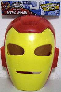 IRON MAN Marvel Super Hero Squad Hero Mask Velcro 2011  