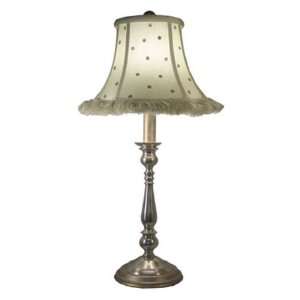  Pewter Candlestick Lamp with Silver/Gold Accents