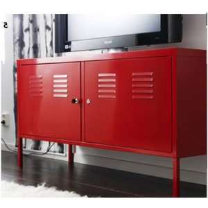  Ikea Red Cabinet Tv Stand Multi use Lockable