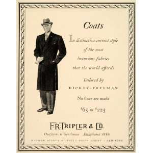  1937 Ad F. R. Tripler Outfit Clothing Coats Menswear 