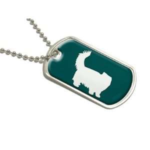 Persian Cat   Military Dog Tag Luggage Keychain