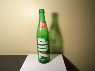 Vintage 7 UP Soda Bottle 16 OZ. Applied Color Label  