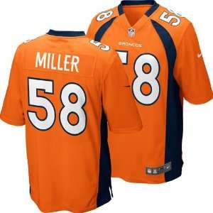 Denver Broncos Von Miller #58 Replica Game Jersey (Orange)  