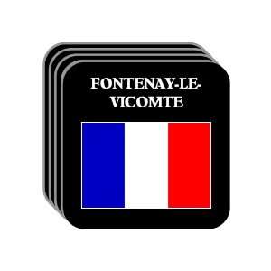 France   FONTENAY LE VICOMTE Set of 4 Mini Mousepad Coasters