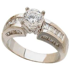14K White Gold Amiability Diamond Engagement Ring (Center stone is not 