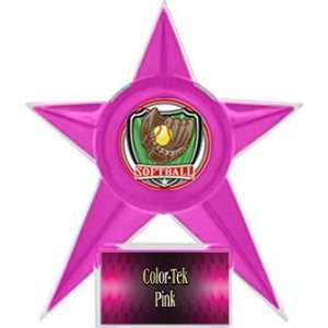  Custom Softball Stellar Ice 7 Trophies PINK STAR/PINK TEK 