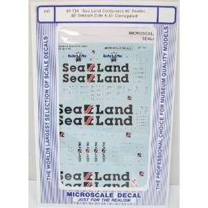  Microscale 87 731 Sea Land Containers Decals Toys & Games