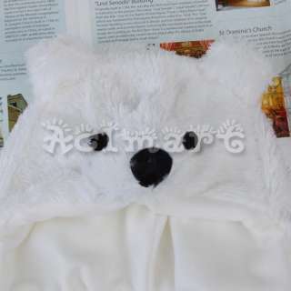 Cartoon Bear Cap Plush Earmuff Hat Gloves Scarf White  