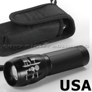   flashlight torch holster material aluminum color black lens advanced